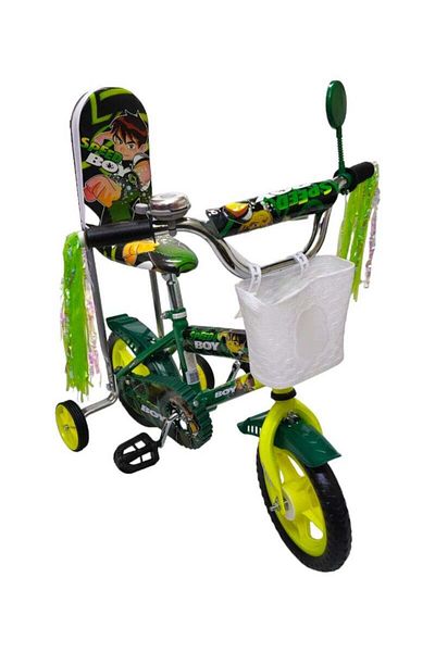 BabyCara Bike Size 10 Inch with Back Support and Reverse Walking & Supported Wheels For Kids 3 to 4 Years