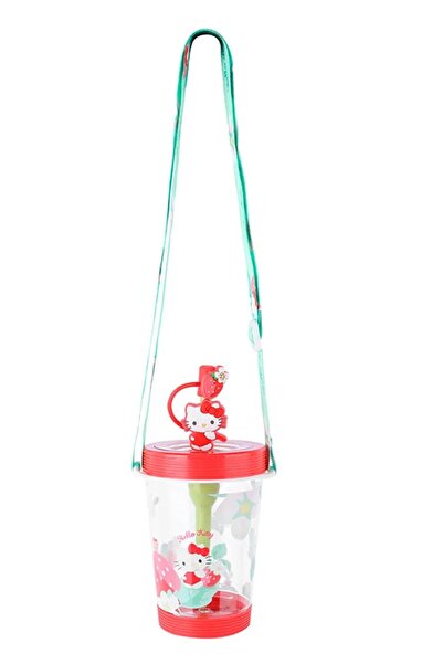 Miniso Sanrio Lisanslı Pipetli Plastik Bardak (535ml) - Hello Kitty