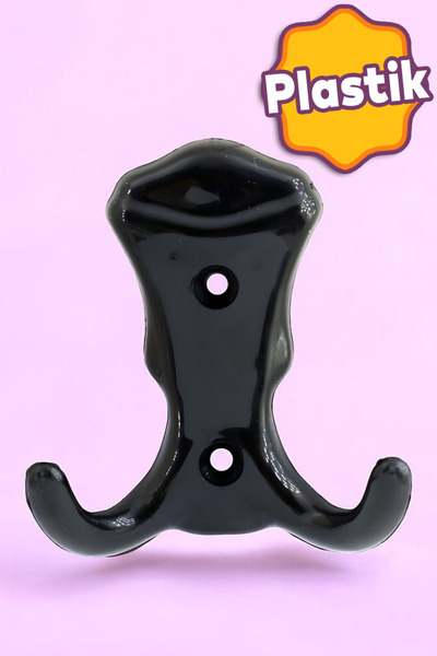 Badem10 Martı Duvar Vestiyer Portmanto Askısı Dolap Elbise Askılığı Siyah Pla...