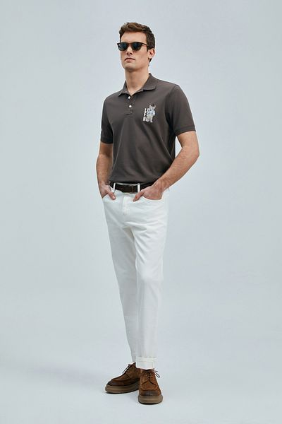 Lufian Best Smart Men's Polo T-Shirt Brown