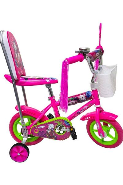 BabyCara Bike Size 10 Inch with Back Support and Reverse Walking & Supported Wheels For Kids 3 to 4 Years