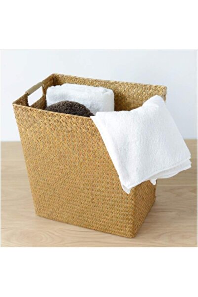 Bahçem Bambu Derin Dikdörtgen Ahşap Kulplu Düzenleyici/sepet/organizer 34*23*...