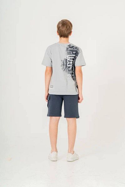 FYONCH Printed Cargo Pocket Young Men's Shorts Set