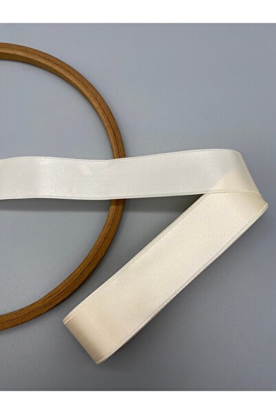 Ak Tuhafiye 3 cm Satin Ribbon 10 Meters Width Bundle, Silence, Decor No:2