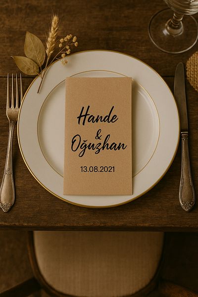 Karter İnovasyon Customizable 25' Knight Napkin - for Weddings and Events