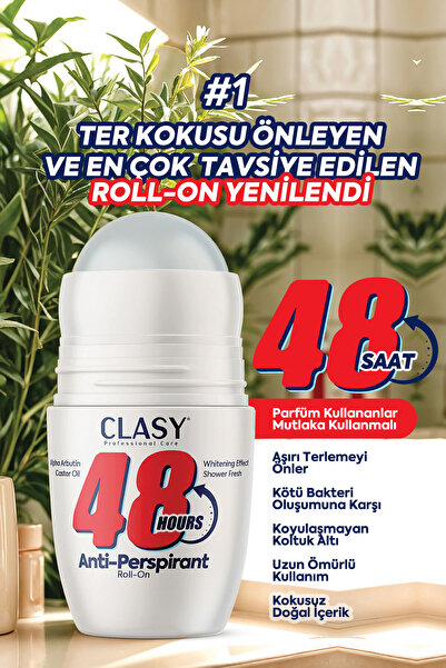 Clasy Care Aşırı Terleme Önleyici Antiperspirant Beyazlatıcı Etkili Roll-on 50 Ml