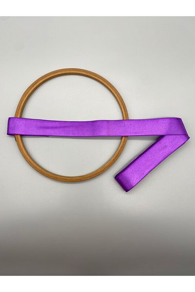 Ak Tuhafiye Purple 3 cm 10 Meters Satin Ribbon No:34