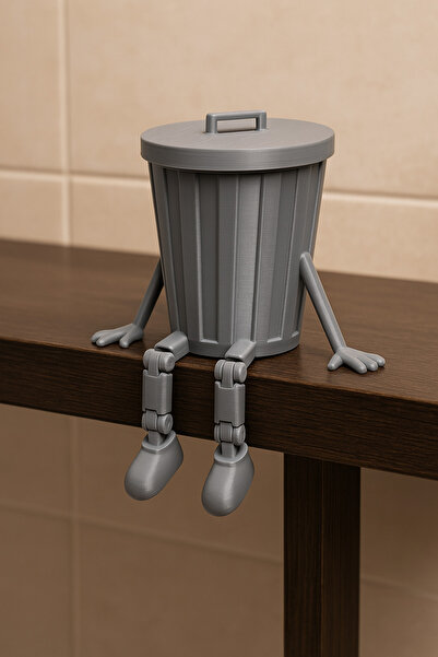 3D Stuff Banyo Dekoratif Çöp Kovası Figürü