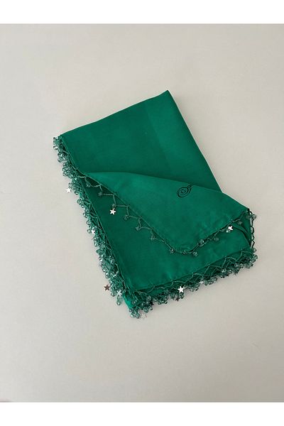 GÜNBATILI Jemenian Dowry - Costum de scris din pânză de brânză cu margini cu margele