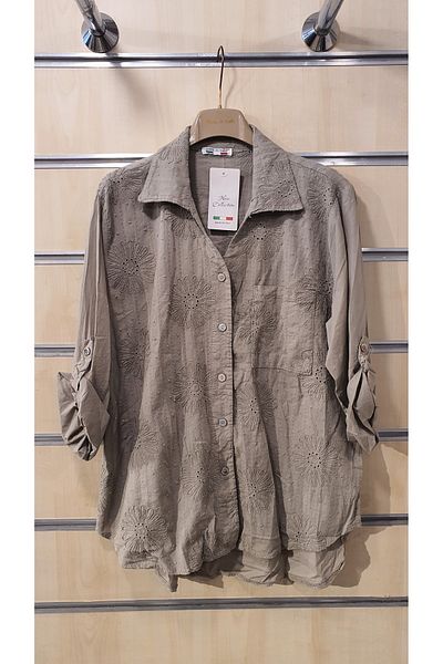 Park Moda ИТАЛИАНСКА ПАМУЧНА РИЗА С ФЛОРАЛЕН МОТИВ