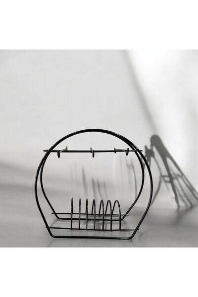 Silkyreal Metal 6 Kancalı Şık Fincan Askılığı | Bardak Standı Kahve Fincanı Standı Fincanlık