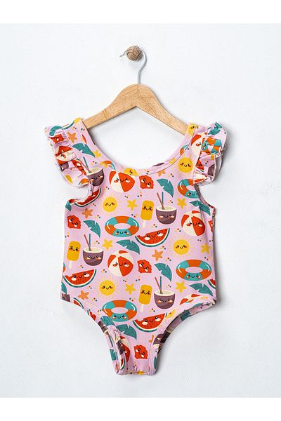 MAXI DRY Patterned Girl's Swimsuit 1-5 Years