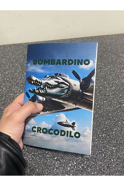 Namgo Brainlot Meme Bombardino Crocodilo A5 دفتر ملاحظات غير مُبطن (50 ورقة)