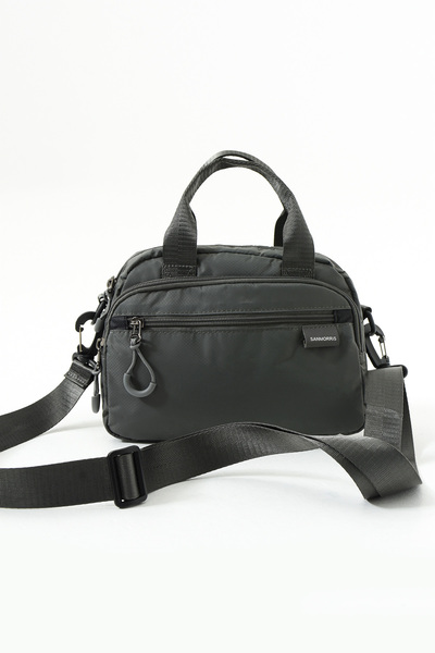 Sanmorris Women's Water Resistant Parachute Fabric 4 Compartment Cross Strap Oval Hand and Shoulder Bag