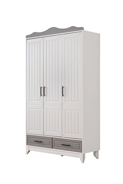 miracool Ottoman Grey 3 Kapılı Dolap / Gardrop / Ücretsiz Kurulum