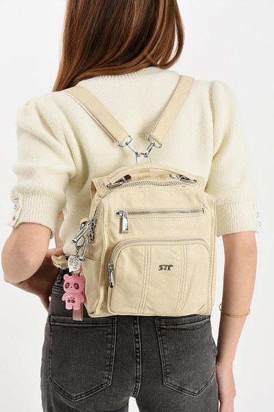 571 Collections Çanta Faux Leather Shoulder Bag Cream (Model: 571-13-17A)