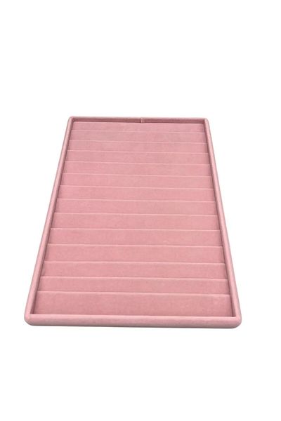 MeGass Dekor Domestic Production Suede Fabric Pink Color 34/24cm 14 Pieces Graduated Drawer Bracelet Table