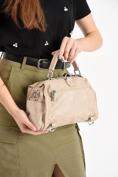 571 Collections Çanta Faux Leather Shoulder Bag Mink (Model: 571-13-17E)