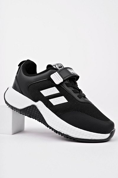 homiro Black-white Booties Filet - Laced and Banded