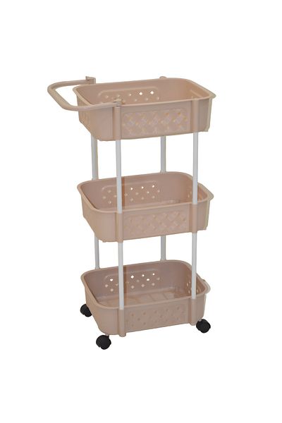 Generic 3-Tier Plastic Wheeled Organizer Rack