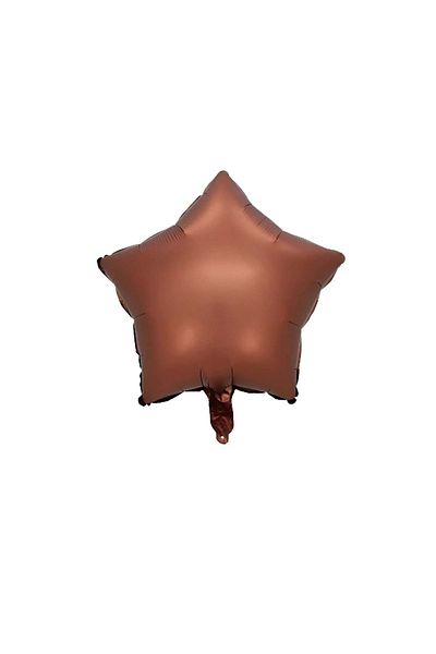 Organizasyon Pazarı 18Inch Chocolate Coffee Color Star Shaped Foil Balloon