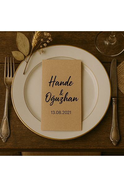 Karter İnovasyon Customizable 25' Knight Napkin - for Weddings and Events