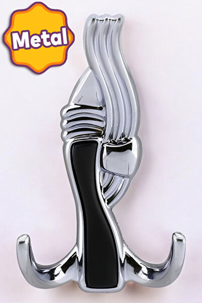 Badem10 Efsane Portmanto Vestiyer Duvar Dolap Elbise Askısı Krom Metal Mobily...