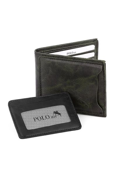 Polo Air Men's Groom's Bundle Special Boxed 3-Piece Professional Daily Set: Belt, Wallet and Card Holder