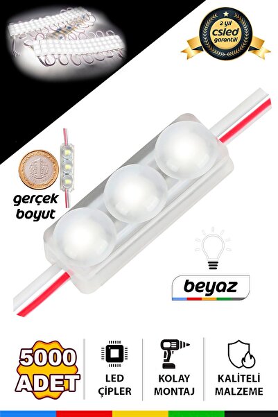 CSled DC12V MİNİ MODÜL 5000 ADET Beyaz LED Modül Su Geçirmez Yapışkanlı Rekla...