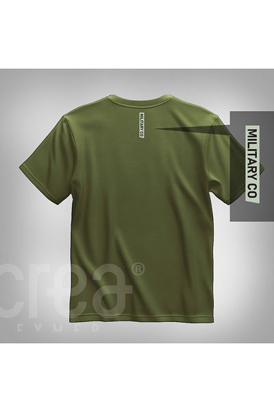 Crea Eymer Wear Star - Star - Military CO Ψηφιακή στάμπα από βαμβακερό λαιμόκοψη T-shirt Khaki - Khaki