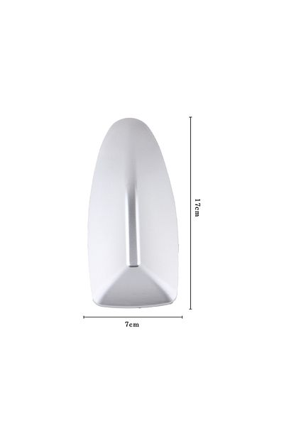 Generic Universal Car Shark Fin Antenna with Adhesive Base – Silver, 17x7cm, Decorative & Functional