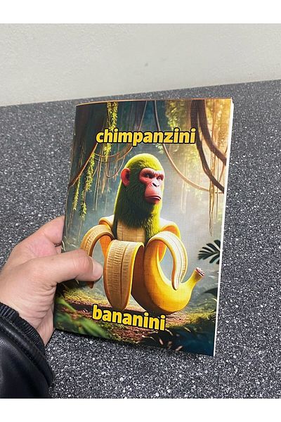 Namgo Brainlot Meme Chimpanzini Bananini A5 Caiet fără linii (50 de coli)