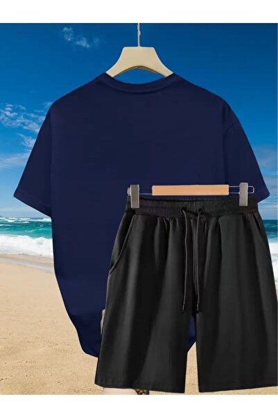 Karatopak Los Angeles Printed Oversize Unisex T-Shirt Shorts Set