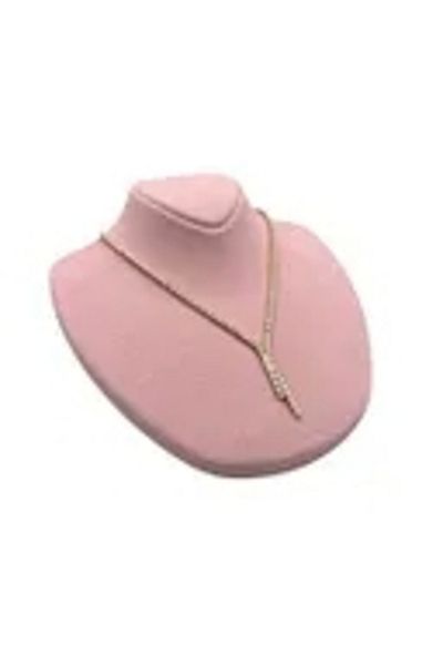 MeGass Dekor Domestic production suede fabric rose mannequin pink color 20/18 cm necklace choker jewelry display mannequin