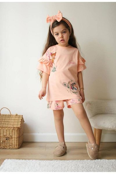 ÖRZİKİDS Printed Girl Shorts Suit 3/10 Years