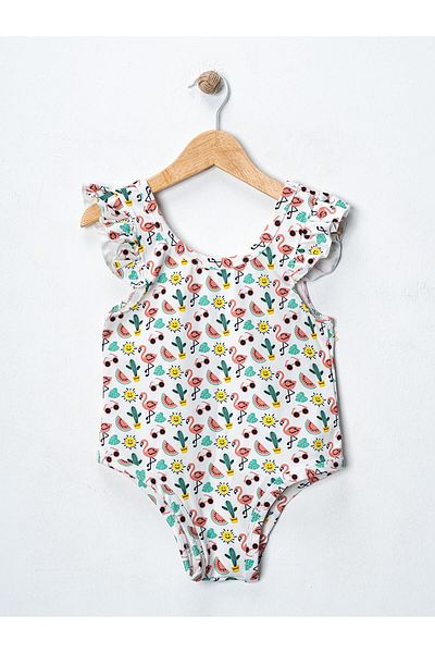 MAXI DRY Patterned Girl's Swimsuit 1-5 Years