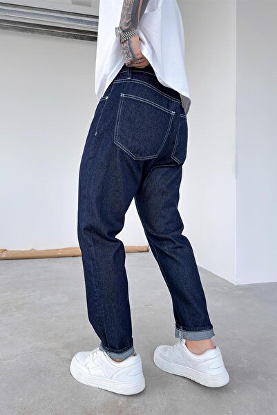 HAFKAGİYİM Сині штани з вивернутим швом Regular