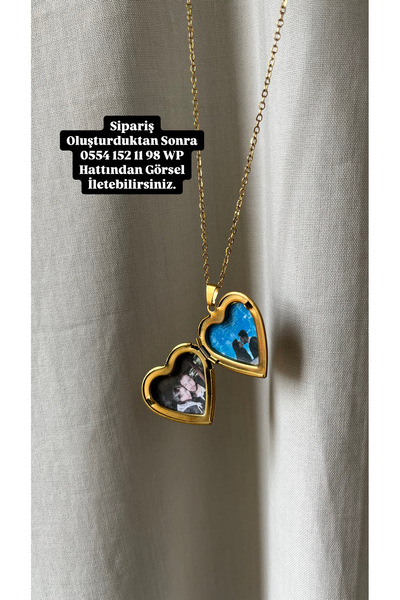 Çelik Kapaklı Kalp Kolye - En Güzel Hediye