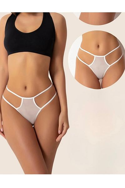 Cicişim Tulle Women's String Thong with White Plus Size Options