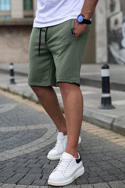 Madmext Ανδρικό σορτς με κανονική εφαρμογή Khaki 4842