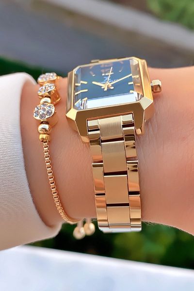 Daniel Klein Gold Color Waterproof Women's Wristwatch - Bracelet