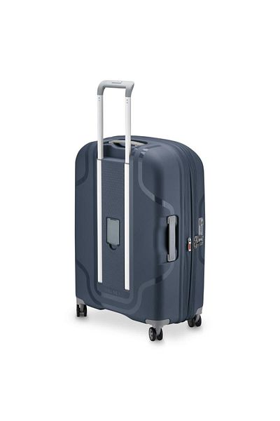 Delsey Clavel 70cm Hardcase 4 Double Wheel Expandable Check-in Luggage Trolley Blue Jean
