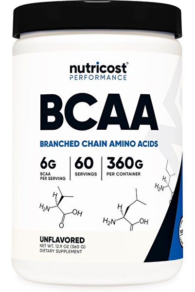 Nutricost BCAA Powder 2:1:1 (Unflavored, 60 Servings) - Vegetarian, Non-GMO, ...