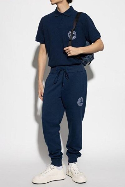 Versace Men's Regular Fit Navy Blue Polo Taxi 100% Cottonlogical Trendy 7 Model