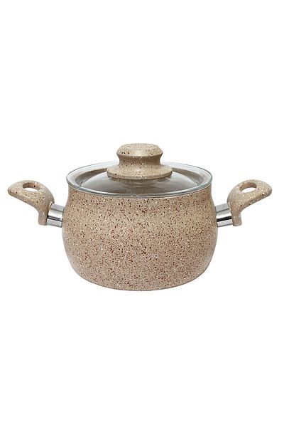 Dora Granitta Ceylin 3.5mm Granite Coated 14,16,18 cm 3-Piece Cappucino Casserole Pot Set