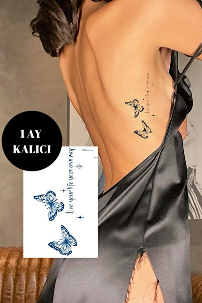 TAKIŞTIR Kelebek Figürlü 12 Saat Sonra Kararan Geçici Dövme Tattoo