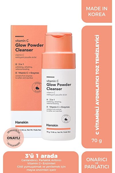 Hanskin Vitamin C Glow Powder Cleanser–c Vitaminli Aydınlatıcı Temizleme Tozu(papaya Içerir)[70 G]