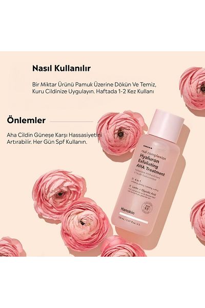 Hanskin Hyaluron Exfoliating Aha Treatment Cleansing Tonic with Peeling Effect 150 ml