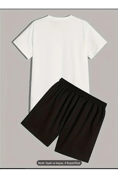 Derays Los Angeles Printed Summer Men's Double Shorts Set
