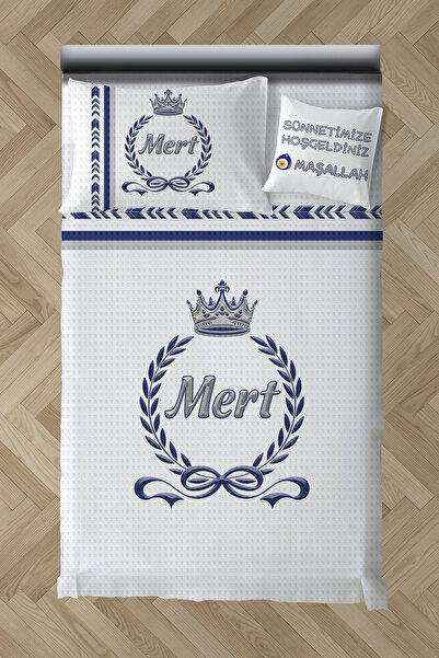 MEKTA HOME Bebek ve Çocuk Odası İsimli Sünnet Pike Takımı MHSPT-4069